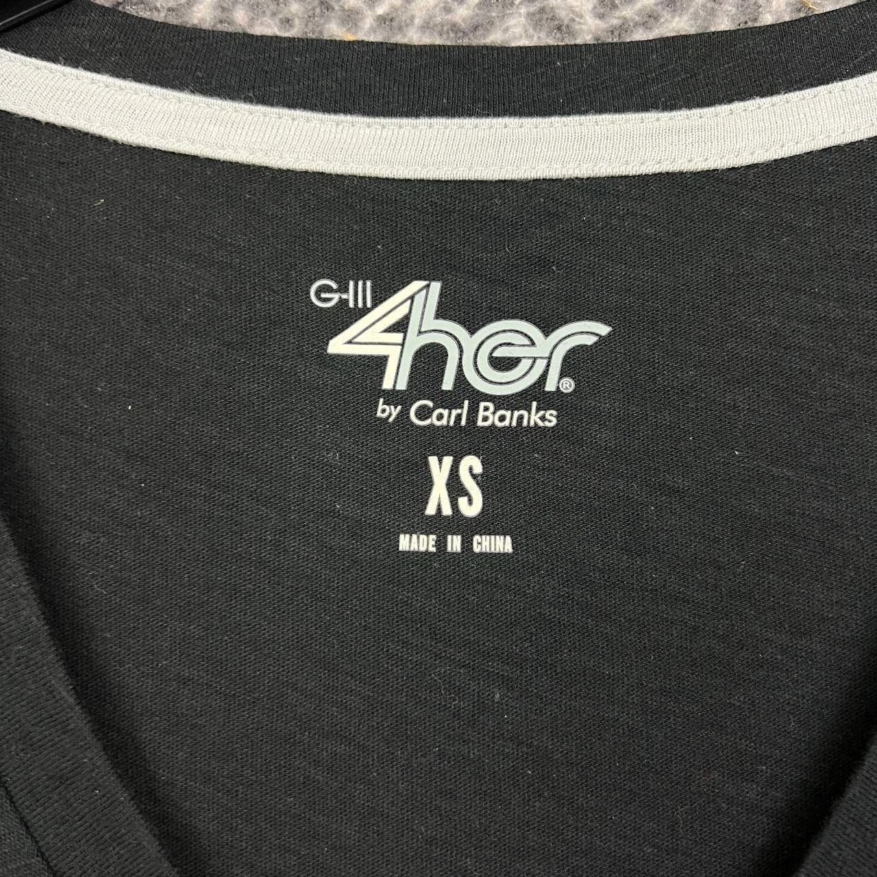 G-III Los Angeles LA Kings Shirt Women XS Black NHL V Neck Cotton Size XS / US 0-2 / IT 36-38 - 4 Thumbnail