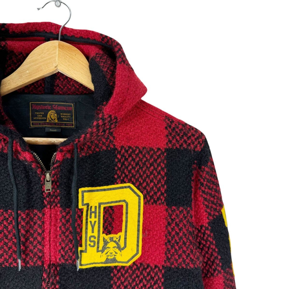 Hysteric Glamour ☀️HYSTERIC GLAMOUR HOODIE ‘DECISION’ RED TARTAN JACKET Size S / US 4 / IT 40 - 4 Thumbnail