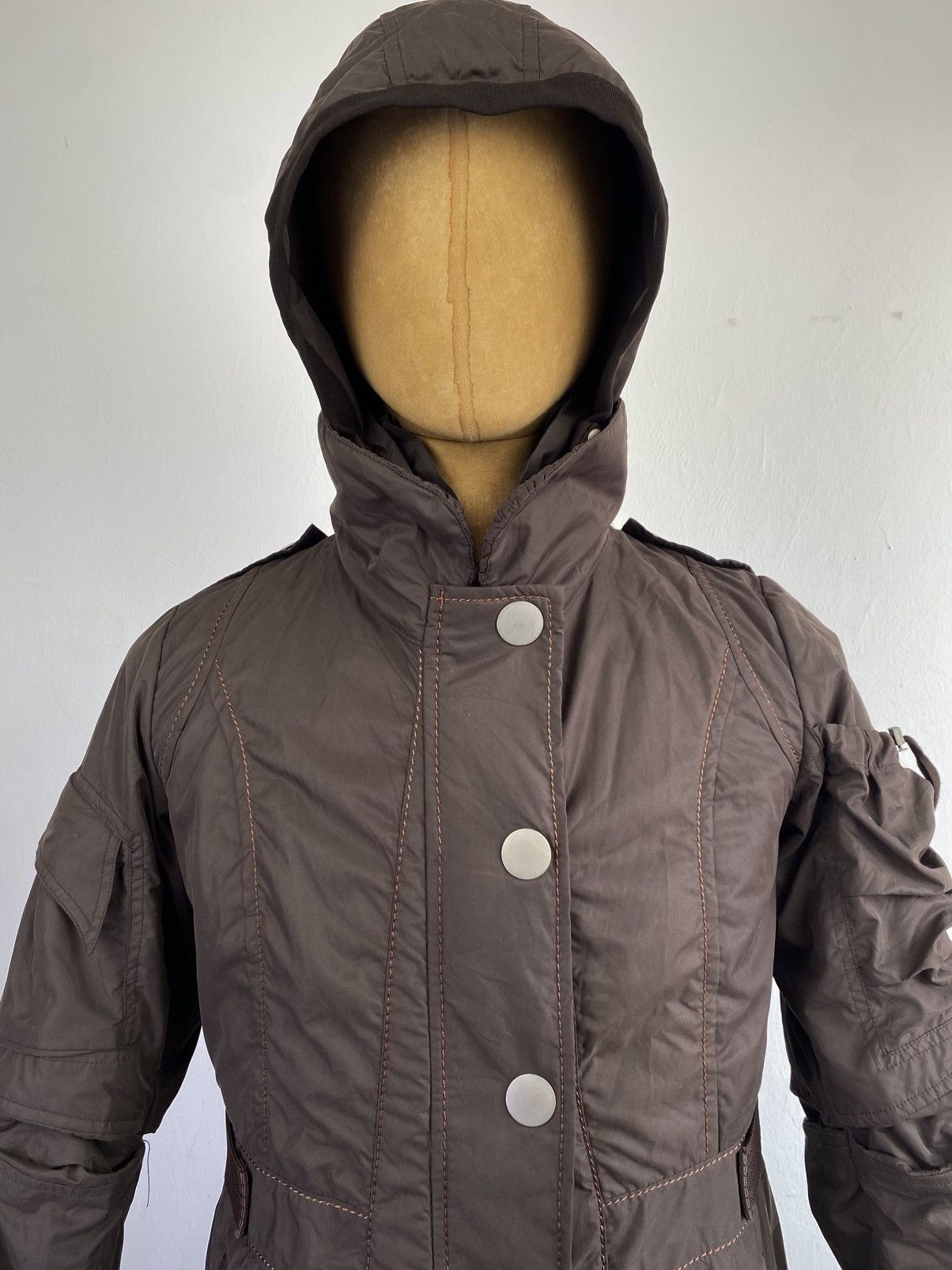 Marithe + Francois Girbaud 2000’s MFG Parachute Bondage Cargo Jacket Size L / US 10 / IT 46 - 6 Thumbnail