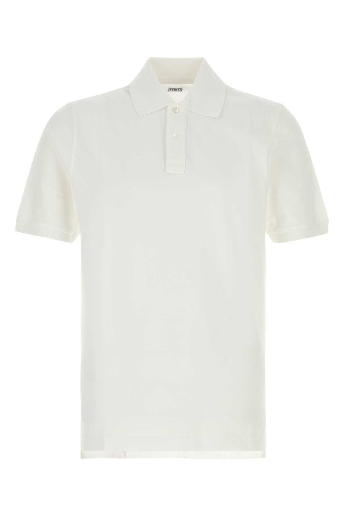 Fedeli White Piquet Polo Shirt Size US L / EU 52-54 / 3 - 1 Thumbnail