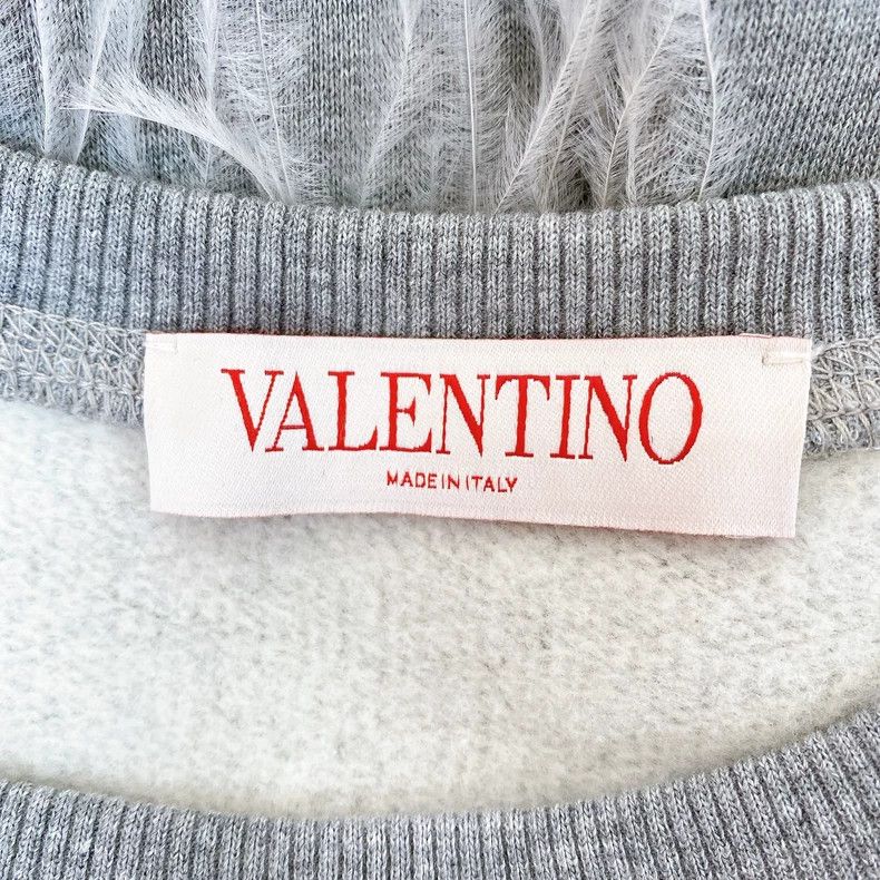 Valentino Valentino Gray ostrich fur sweatshirt Size L / US 10 / IT 46 - 7 Thumbnail