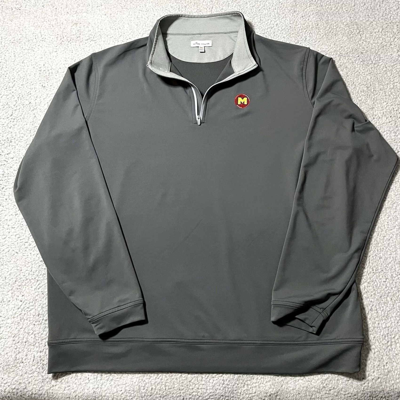 Peter Millar Peter Millar 1/4 Zip Pullover Mens 2XL Gray Maryland Terrapins Performance Golf Shirt Size US XXL / EU 58 / 5 - 3 Thumbnail