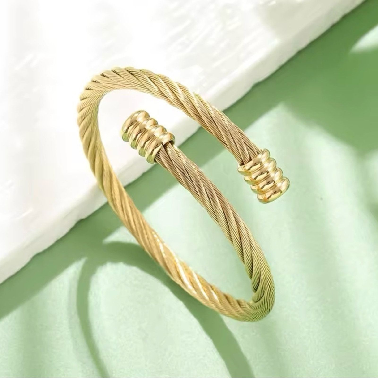 Other Titanium Steel Twist Wire Rope Winding Men’s Bracelet Size ONE SIZE - 2 Thumbnail
