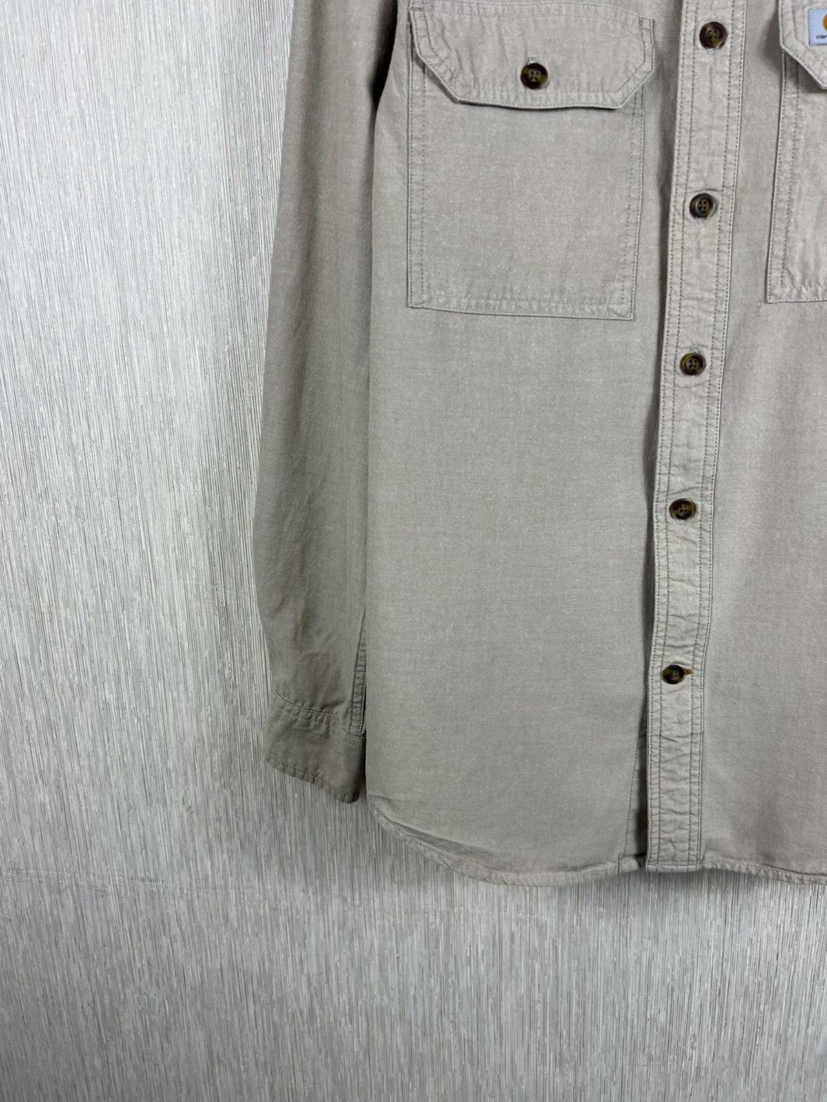 Carhartt Vintage Carhartt fort solid long sleeve shirt pocket work Size US S / EU 44-46 / 1 - 6 Thumbnail