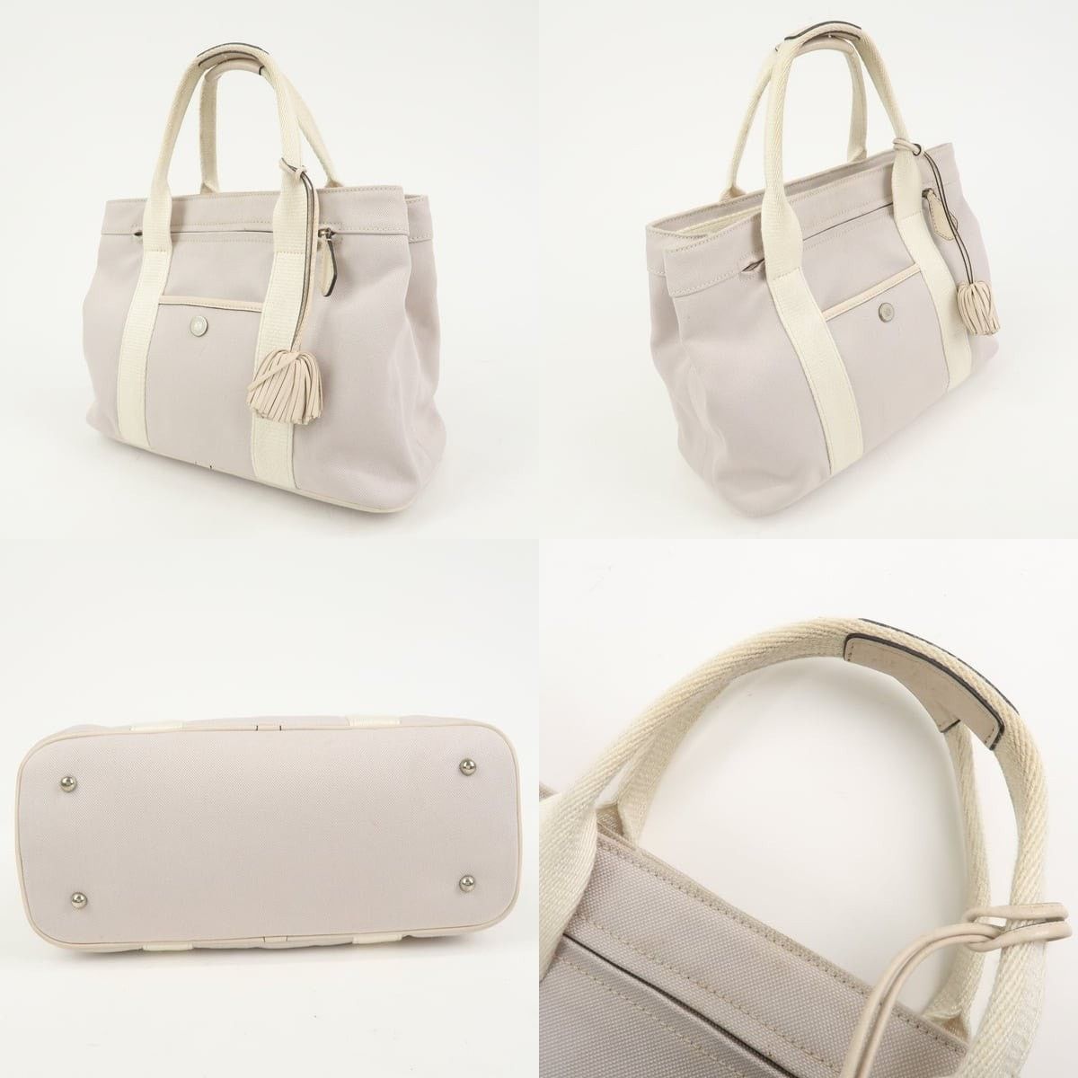 Loewe Loewe Anagram Logo Canvas Shoulder Bag Gray Size ONE SIZE - 3 Thumbnail