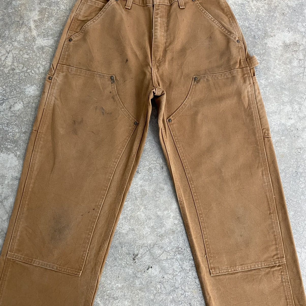 Carhartt Vintage Carhartt Double Knee Tan Dirty Carpenter Pants Size US 29 - 4 Thumbnail