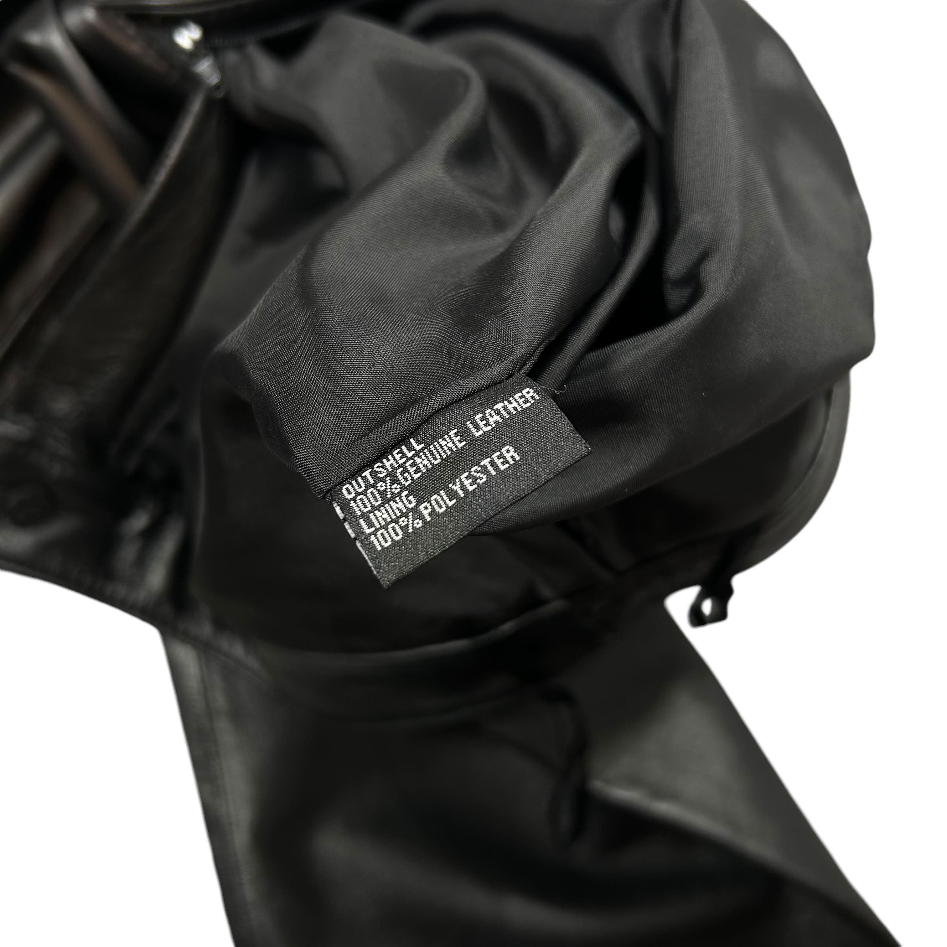 Genuine Leather × Vintage Vintage Black Leather Bootcut Slim Flared Pants 38 W27 Size 27" / US 4 / IT 40 - 8 Thumbnail