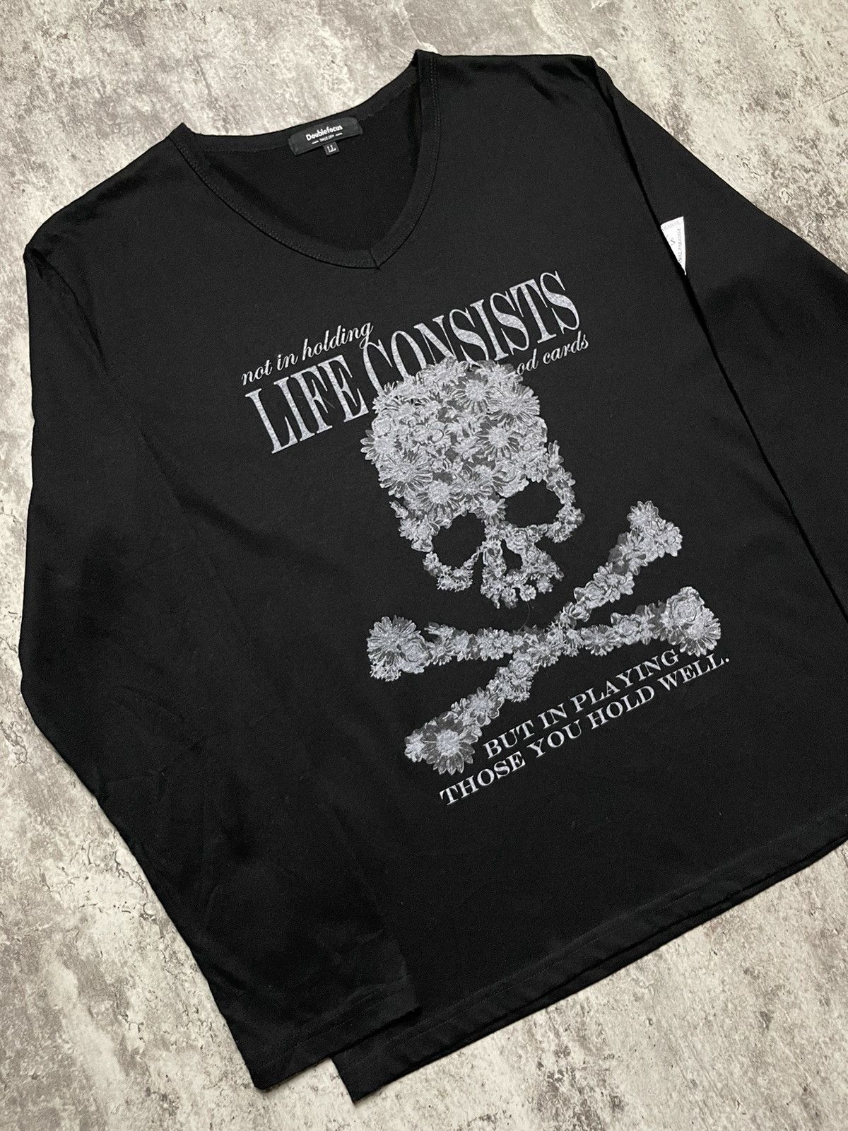 Hysteric Glamour 2000’s Japanese Double Focus Poem Skull Bones Vkei Style Size US L / EU 52-54 / 3 - 1 Thumbnail