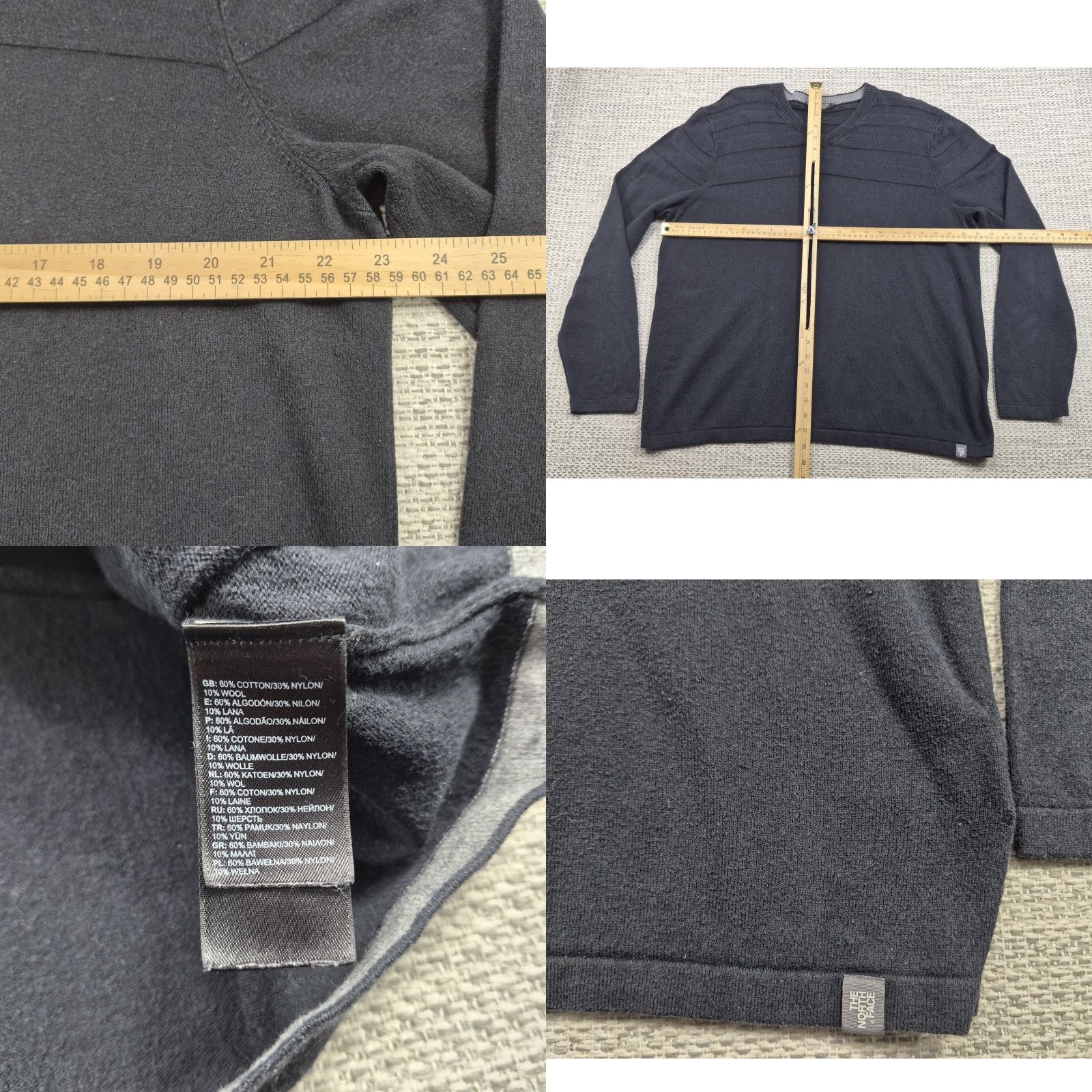 The North Face The North Face Sweater Mens XL Black V-Neck Knit Pullover Size US XL / EU 56 / 4 - 9 Thumbnail