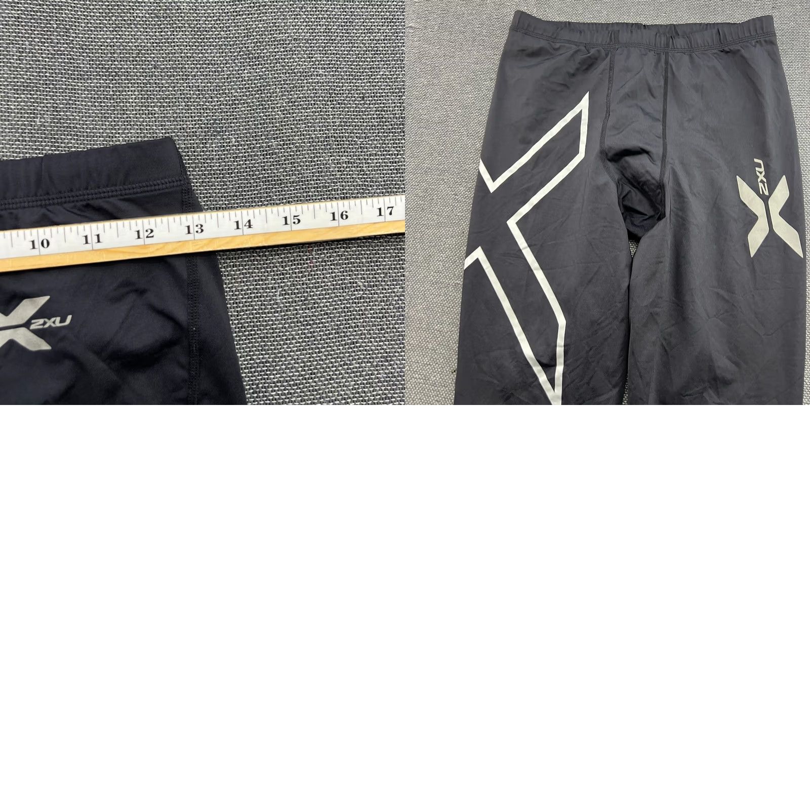 2XU 2XU Elite Mens Compression 3/4 Pants Large White Tights Athletic Drawstrings Track Pants Mens L Black 2XU Clinch Size US 33 - 8 Thumbnail
