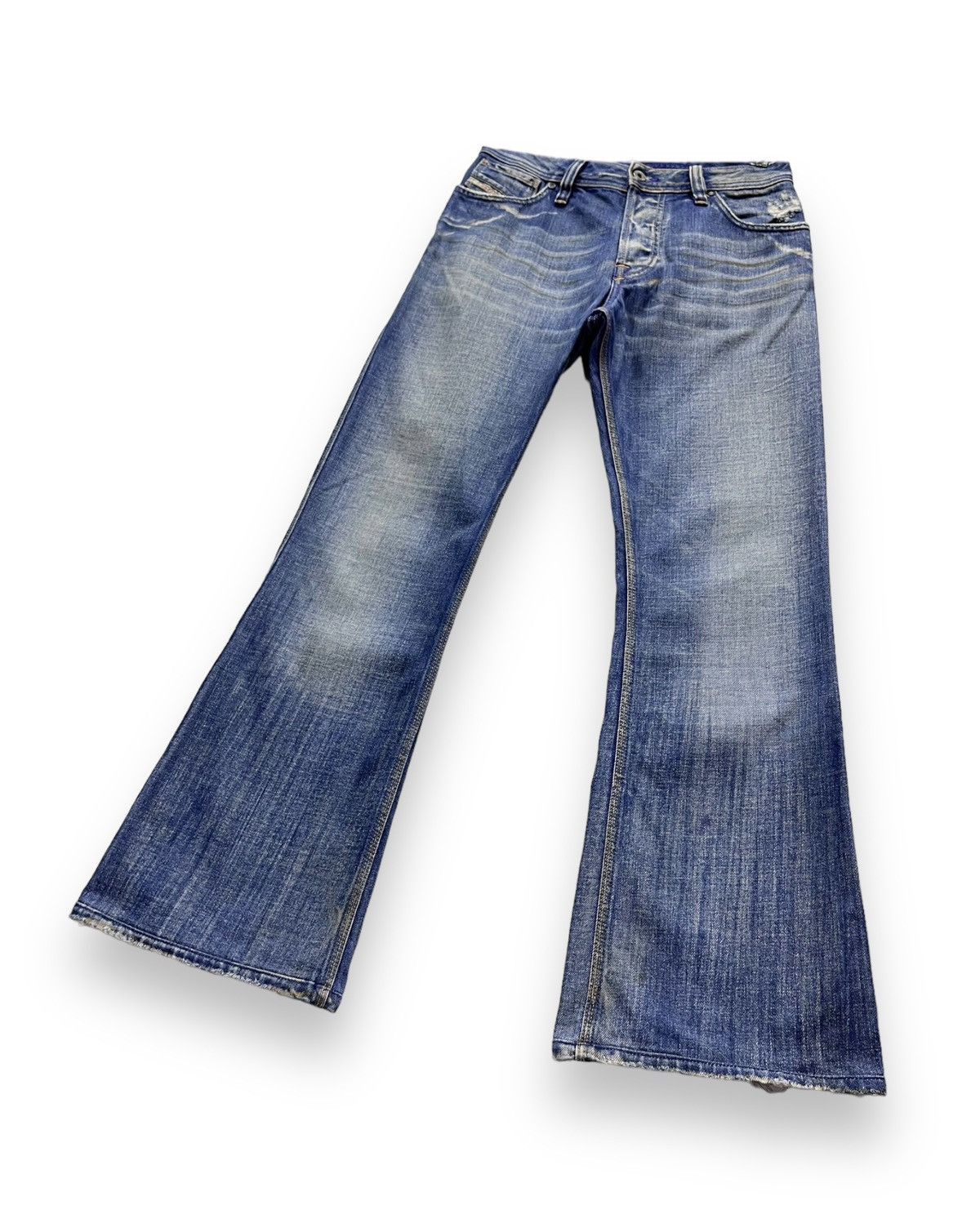 Diesel FYE🔥DIESEL ONLY THE BRAVE PUNK Flare Distressed Jeans Size US 29 - 3 Thumbnail