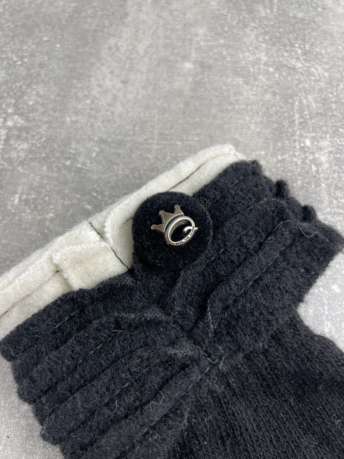 Other Save the Queen Luxury Italian Wool Blend Knit Gloves Black Size ONE SIZE - 3 Thumbnail