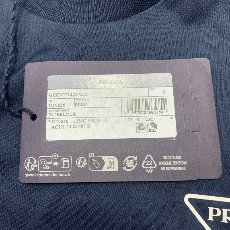 Prada Prada Crew neck short-sleeve T-shirt Size US S / EU 44-46 / 1 - 7 Thumbnail