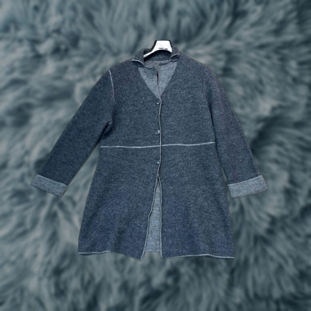 Ralph Lauren VINTAGE Ralph Lauren Cardigan Gray 100% Wool 3 Button Women's XL Sweater Long Sleeve V-Neck Potable Pockets City Classic Size XL / US 12-14 / IT 48-50 - 1 Thumbnail