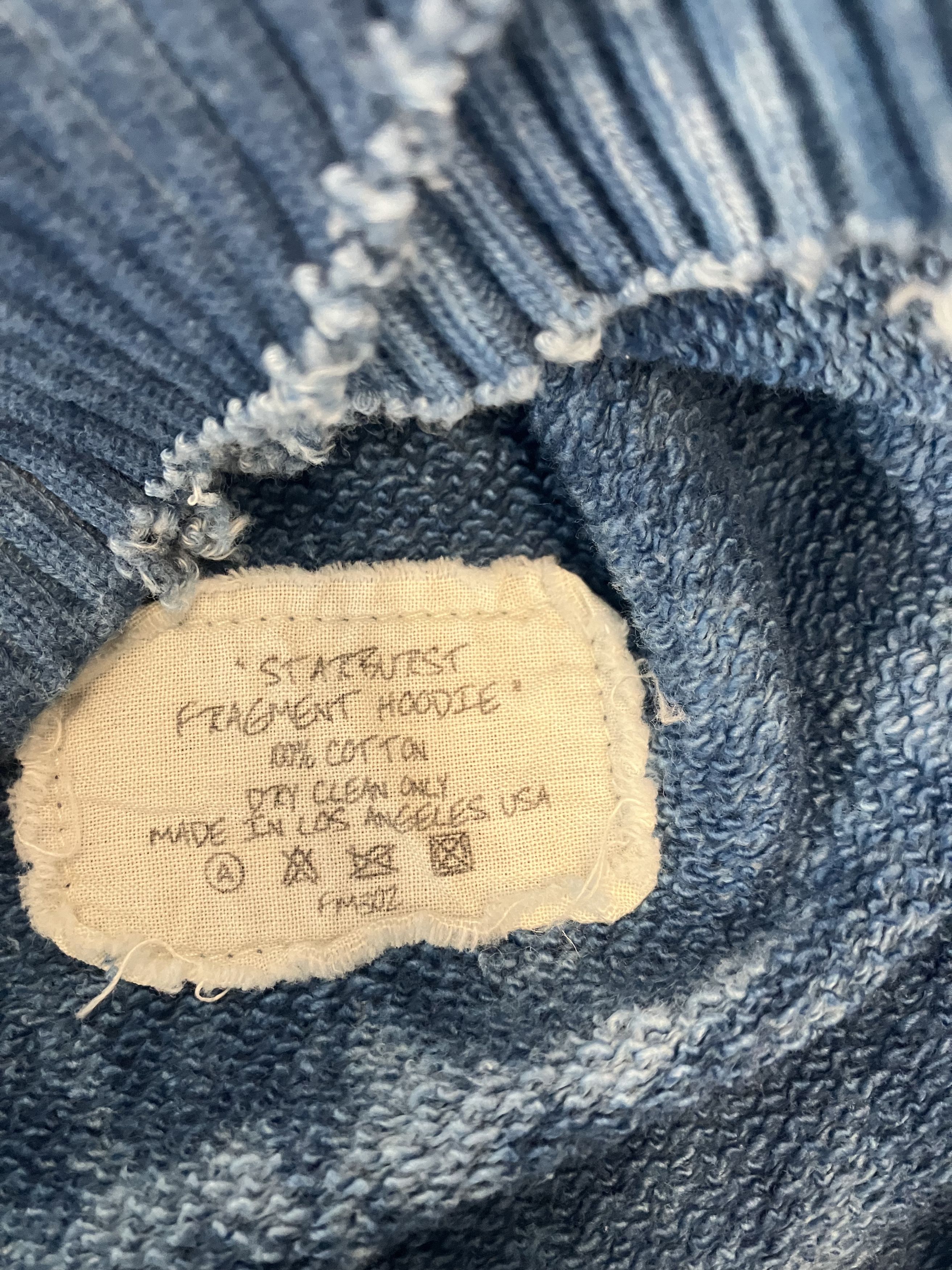 Greg Lauren $3050 NWT Greg Lauren Starburst Fragment Hoodie Indigo Large Size US L / EU 52-54 / 3 - 9 Thumbnail