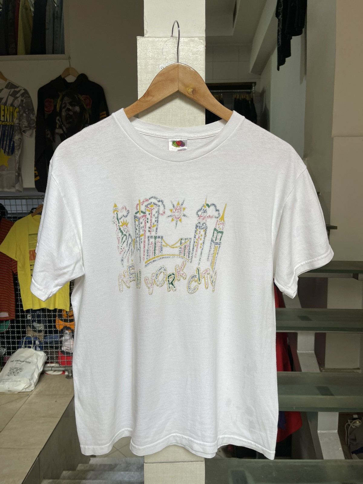 Vintage Vintage Distressed New York City T Shirt Size US M / EU 48-50 / 2 - 1 Thumbnail