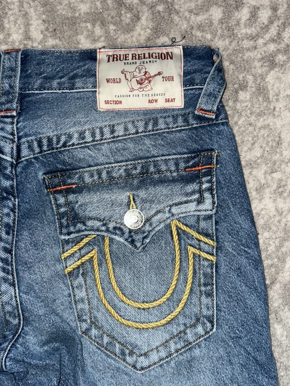 True Religion RICKY ROPE STITCH DISTRESSED JEAN Size US 29 - 4 Thumbnail