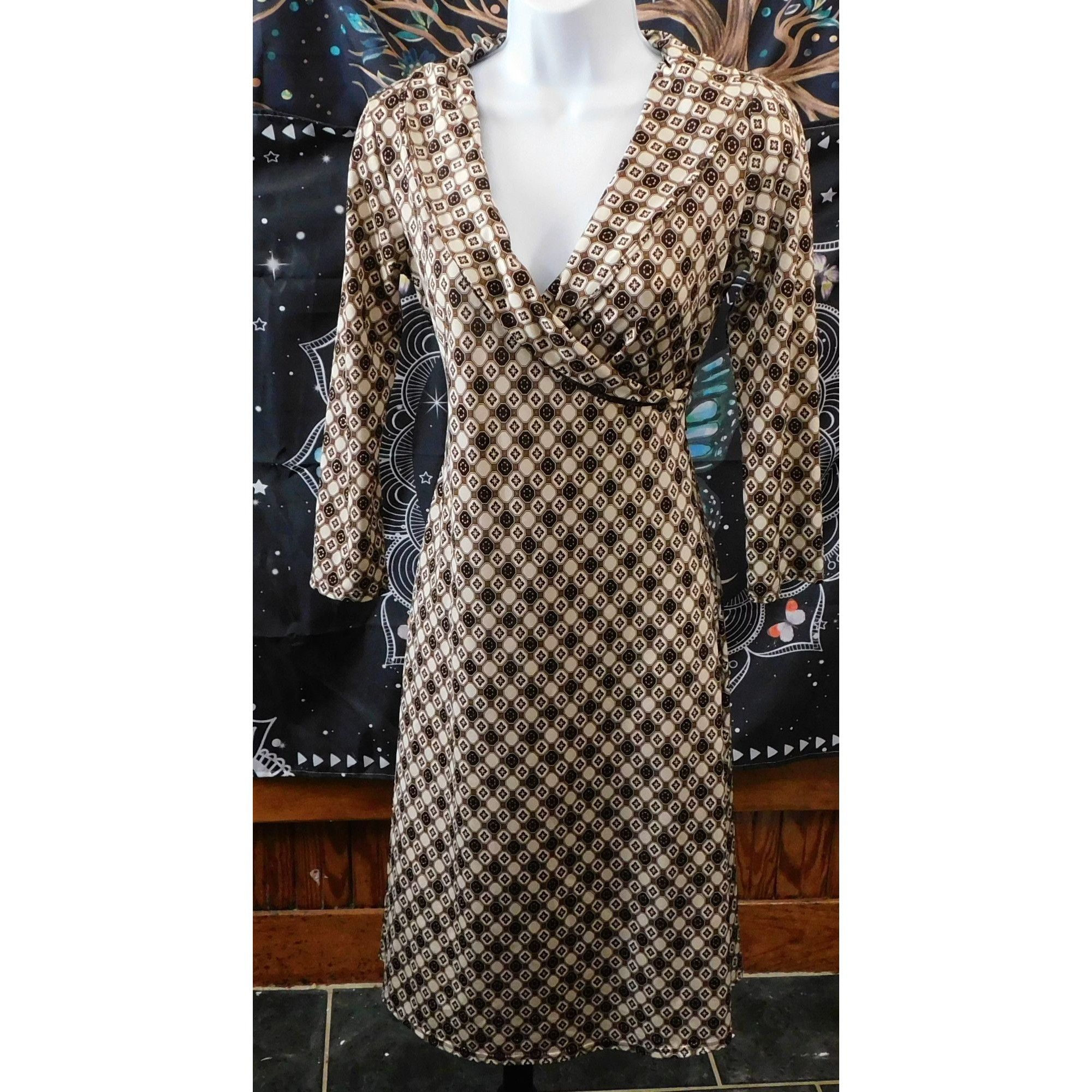 Other Vintage Jus D'Orange Paris 70s Style Wrap Dress Size S / US 4 / IT 40 - 5 Thumbnail