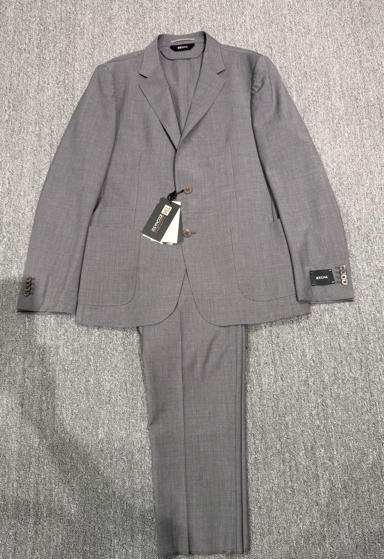 Ermenegildo Zegna ZEGNA 100% Wool Casual Suit Size US L / EU 52-54 / 3 - 1 Thumbnail