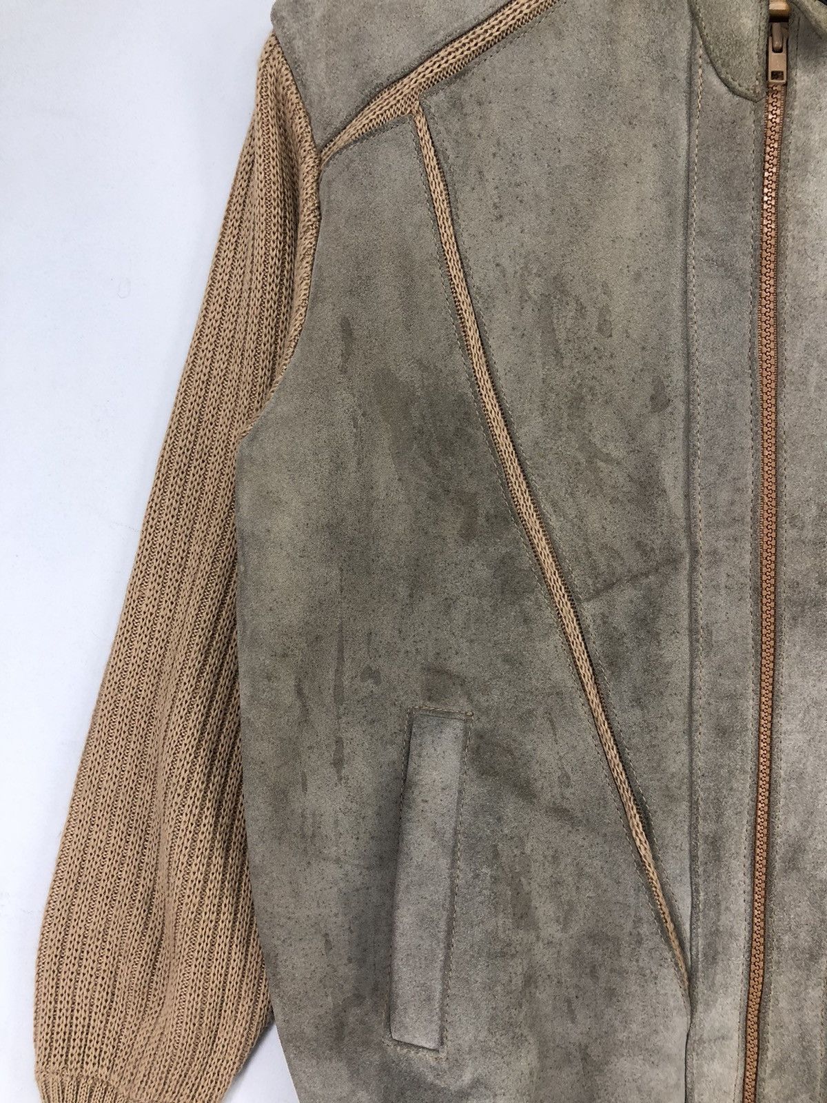 Leather Vintage J,n Award Cowhide Suede Leather Biker Knit Jacket Size US M / EU 48-50 / 2 - 9 Thumbnail
