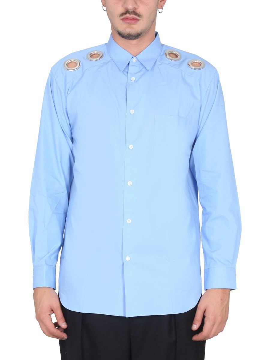 Comme des Garcons SHIRT CDG Shirt Giant Eyelet Cut Out Button Up Shirt Size US L / EU 52-54 / 3 - 2 Thumbnail