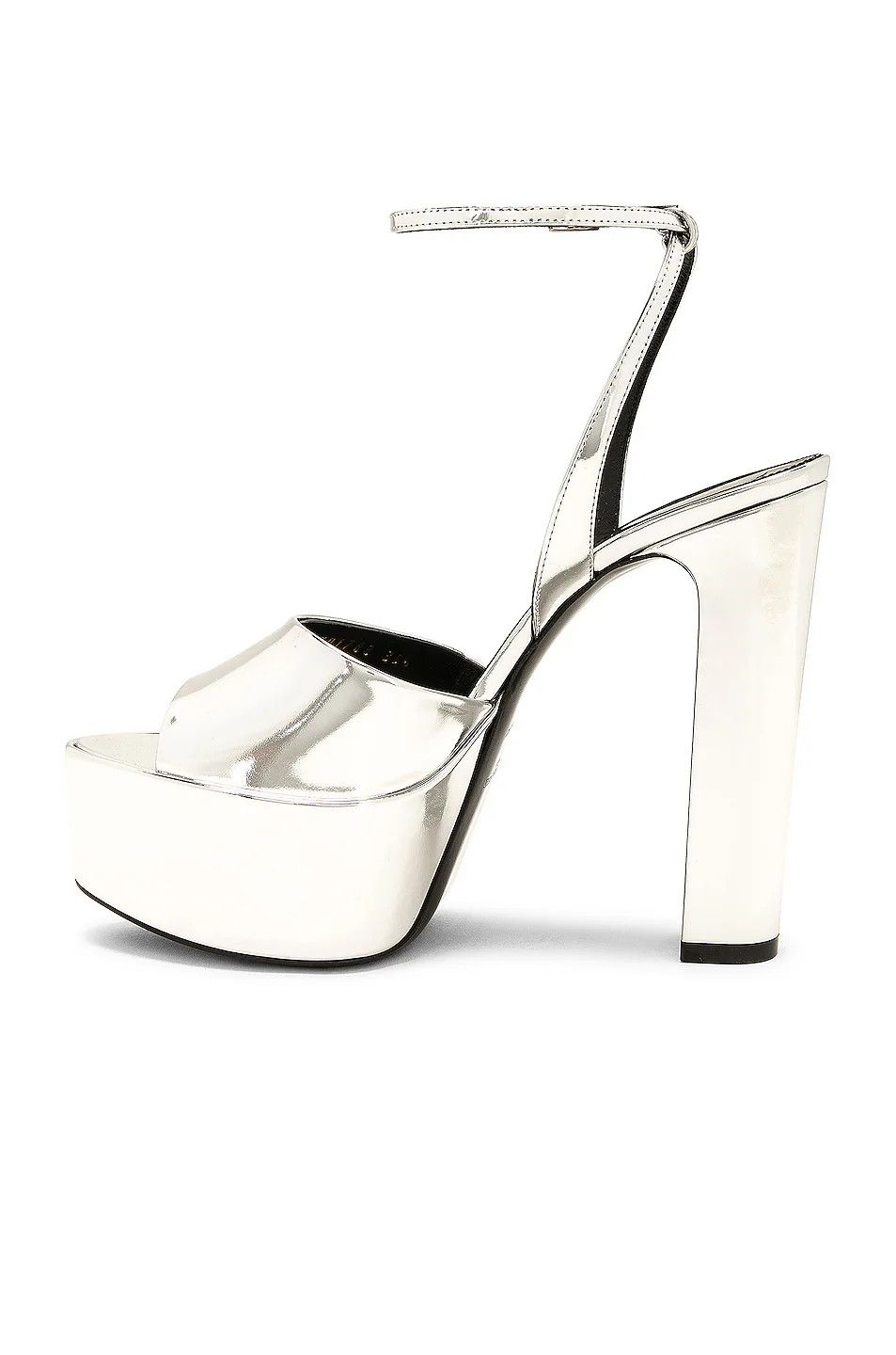 Saint Laurent Paris o1bcso1str1124 Jodie Platform Sandals in Argento Size US 10 / IT 40 - 5 Thumbnail
