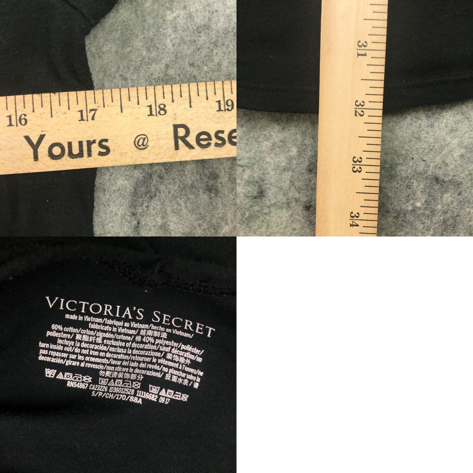 Victoria's Secret Victoria's Secret Shirt Womens Black Long Sleeve Round Neck Tease T-Shirt Small Easy Flowy All Seasons Casual Size S / US 4 / IT 40 - 8 Thumbnail