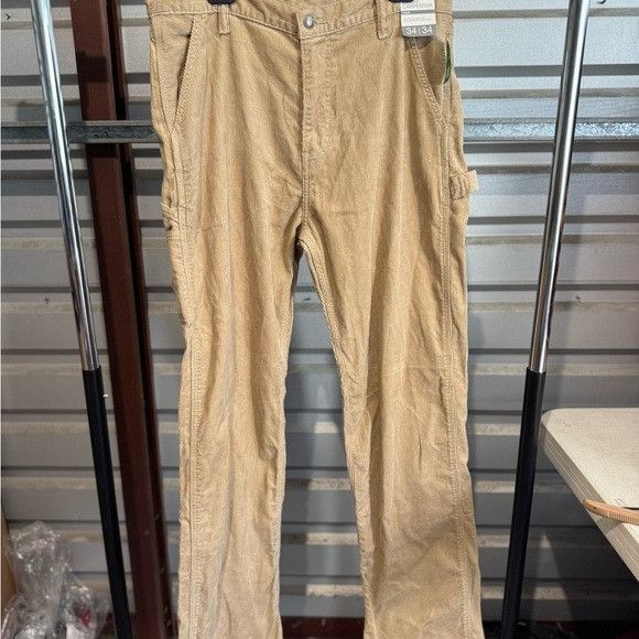 Gap NWT GAP Men's Loose Carpenter Corduroy Rigid Pants in Tan 34 Size US 34 / EU 50 - 1 Thumbnail