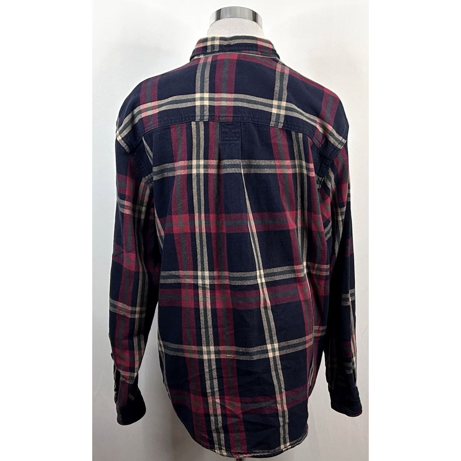 Eddie Bauer Eddie Bauer Large Vintage Heavy Flannel Shirt Blue Red Green Plaid 100% Cotton Size US L / EU 52-54 / 3 - 5 Thumbnail