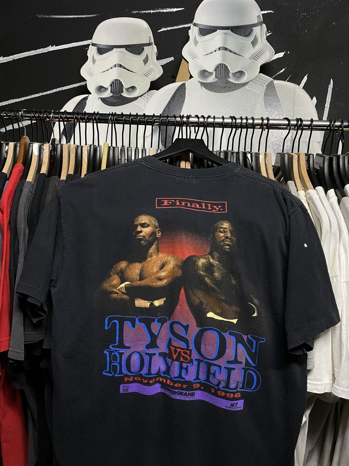 Vintage 1996 Tyson vs Holyfield Boxing T-Shirt XLarge