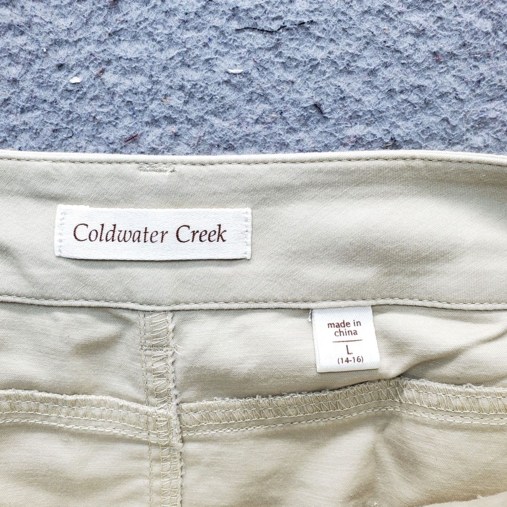 Coldwater Creek Coldwater Creek Women's Skirt: L Tan Straight & Pencil Short 5-Pocket Zipper Button Casual, Party/Cocktail Vintage: No Mens Womens Size 36" / US 14 / IT 50 - 5 Thumbnail