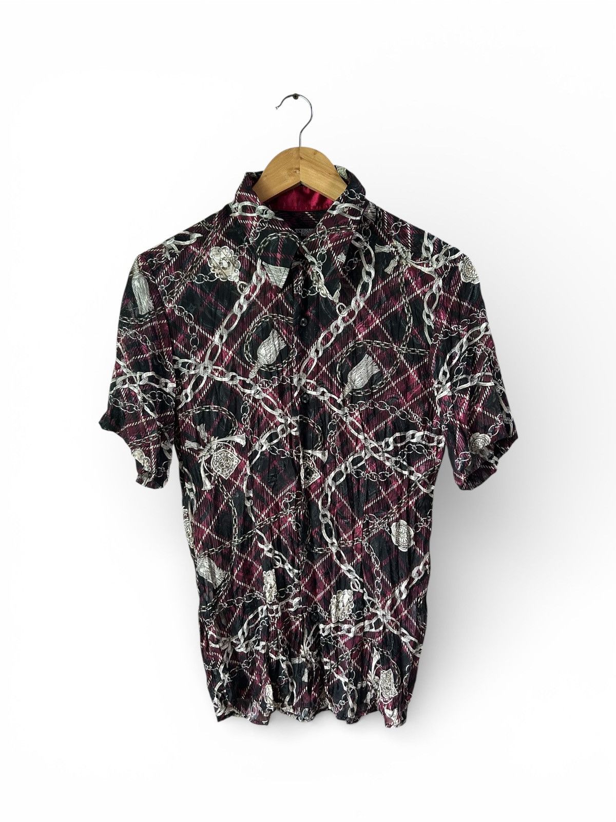 Tornado Mart Archive Baroque Chain Print Crinkle Shirt Size US L / EU 52-54 / 3 - 16 Thumbnail
