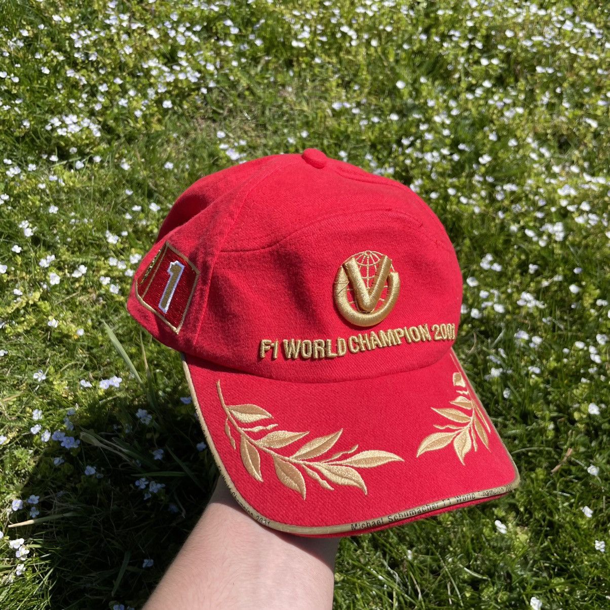 Ferrari Rare Ferrari 2001 World Champion Schumacher Cap Size ONE SIZE - 2 Thumbnail