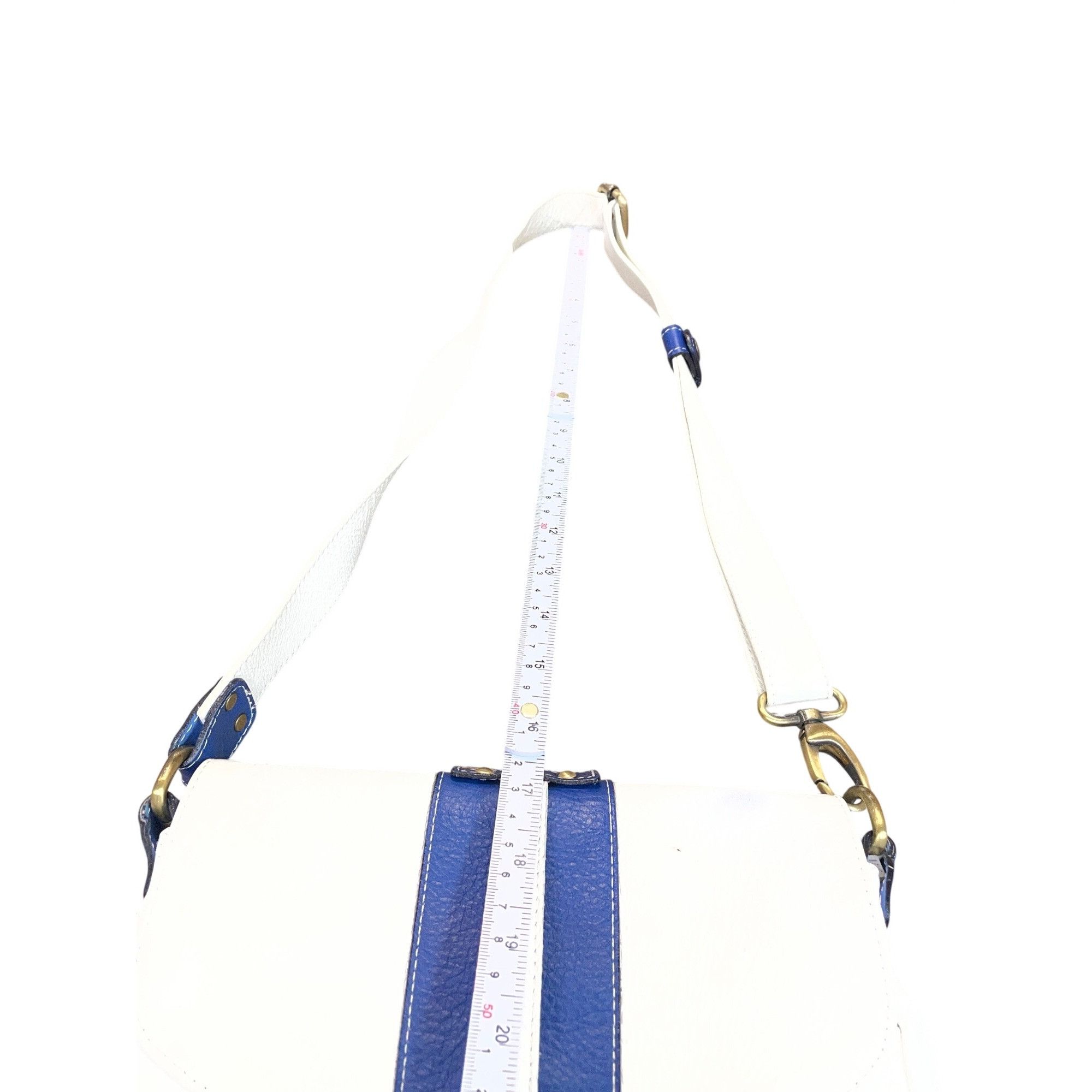 Other Avorio Italy leather white blue adjustable crossbody shoulde Size ONE SIZE - 16 Thumbnail