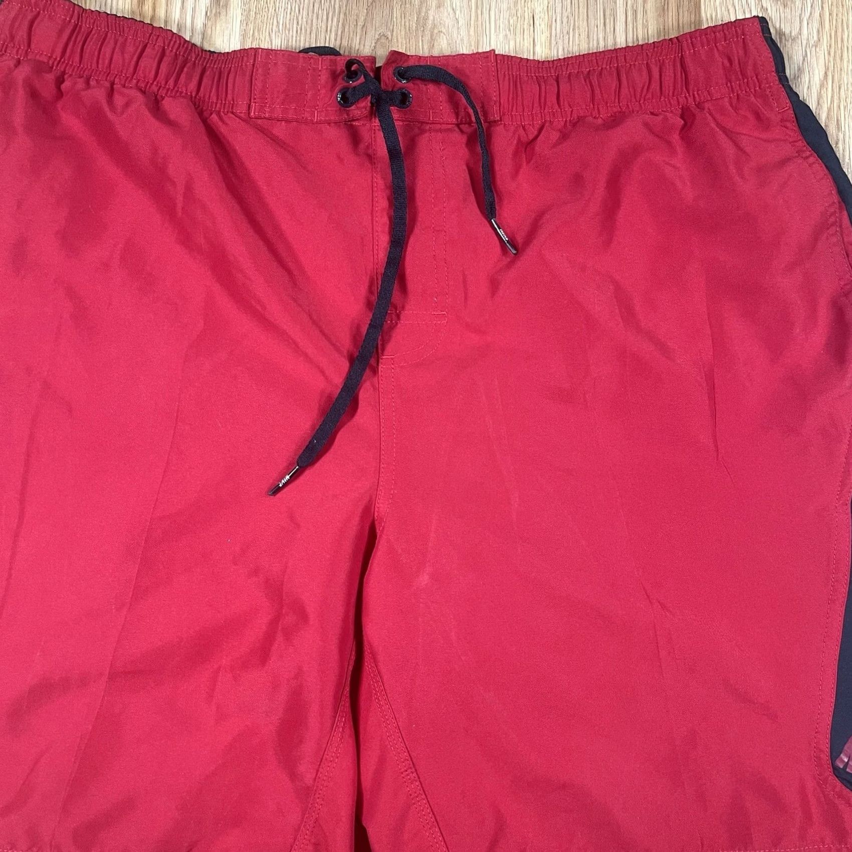 Nike Nike Swim Trunks Shorts Mens XL X-Large Red Polyester Drawstring Beach Size US 36 / EU 52 - 2 Thumbnail