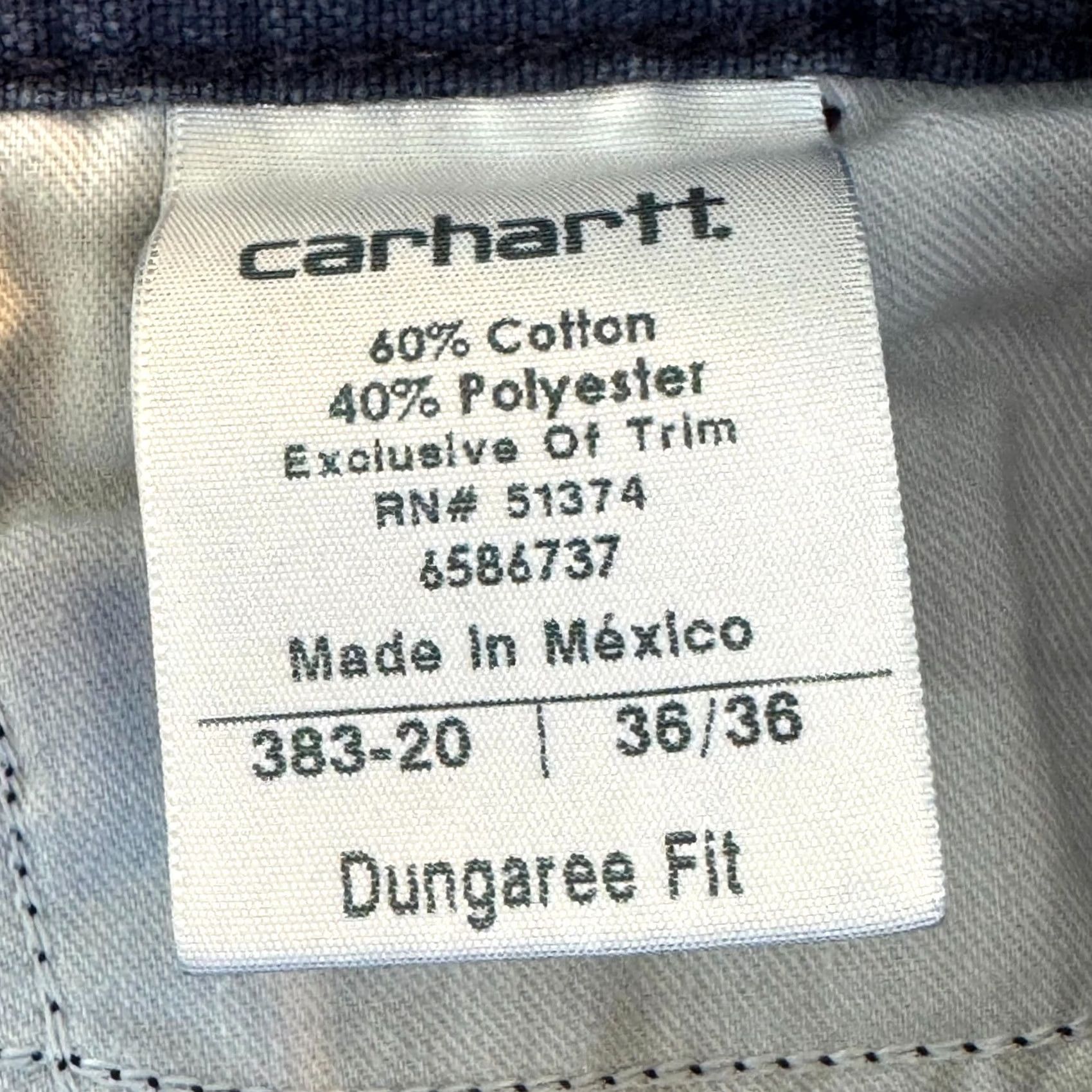 Carhartt VINTAGE Carhartt Carpenter Pants Mens 36x36 Navy Canvas Dungaree Fit Workwear 383-20 Size US 36 / EU 52 - 6 Thumbnail