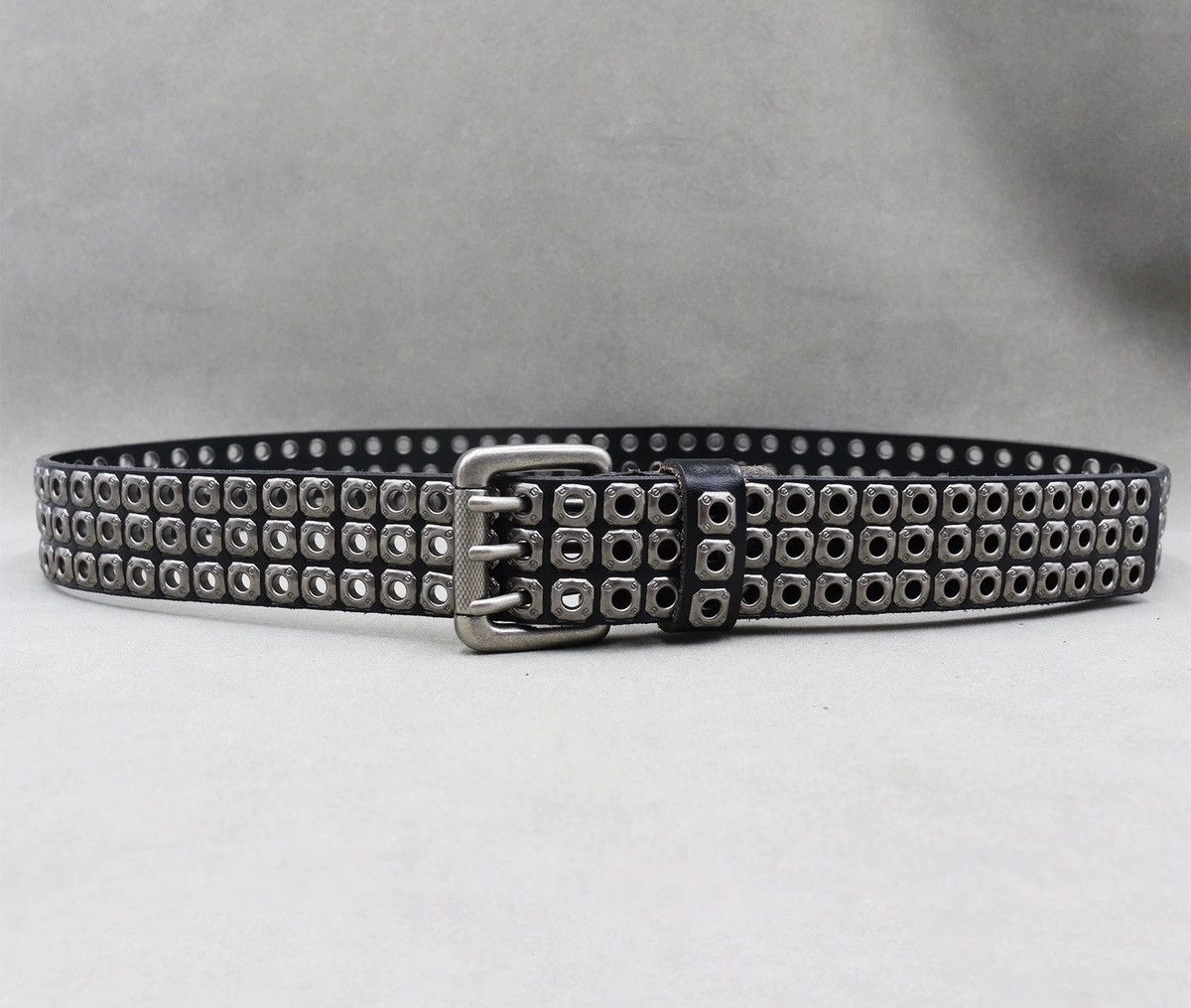 Japanese Brand × Vintage Retro punk square rivet leather rock grunge belt Size ONE SIZE - 3 Thumbnail