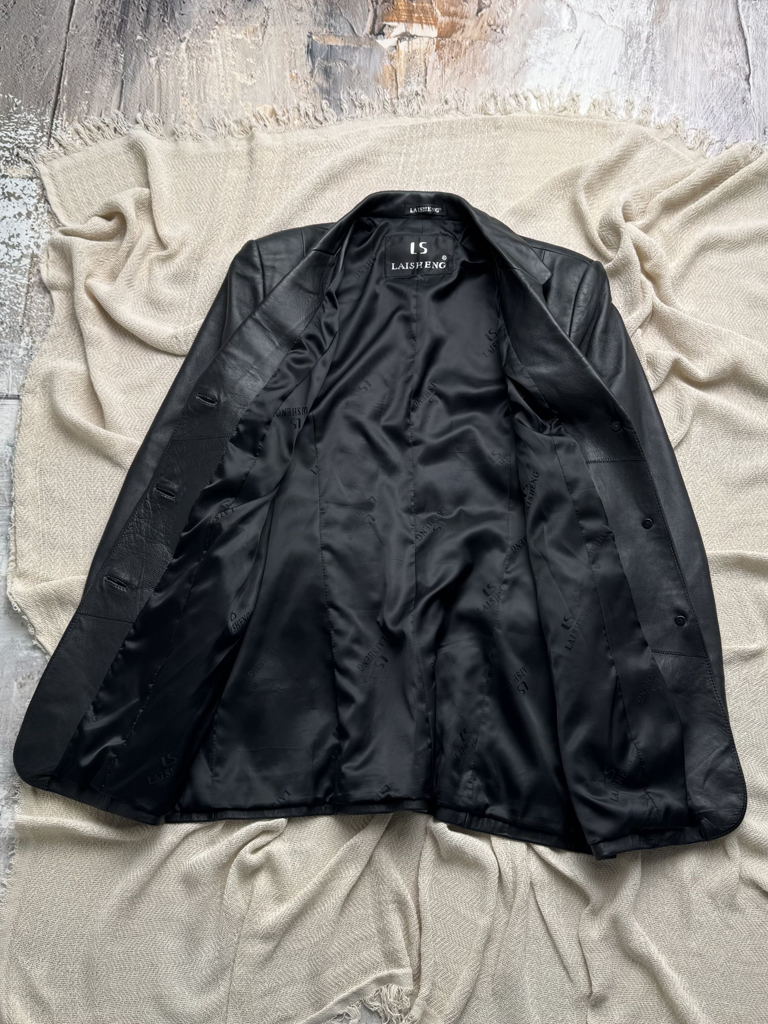 Vintage Vintage Genuine Leather Jacket Tailored Button Front Coat Size L / US 10 / IT 46 - 4 Thumbnail