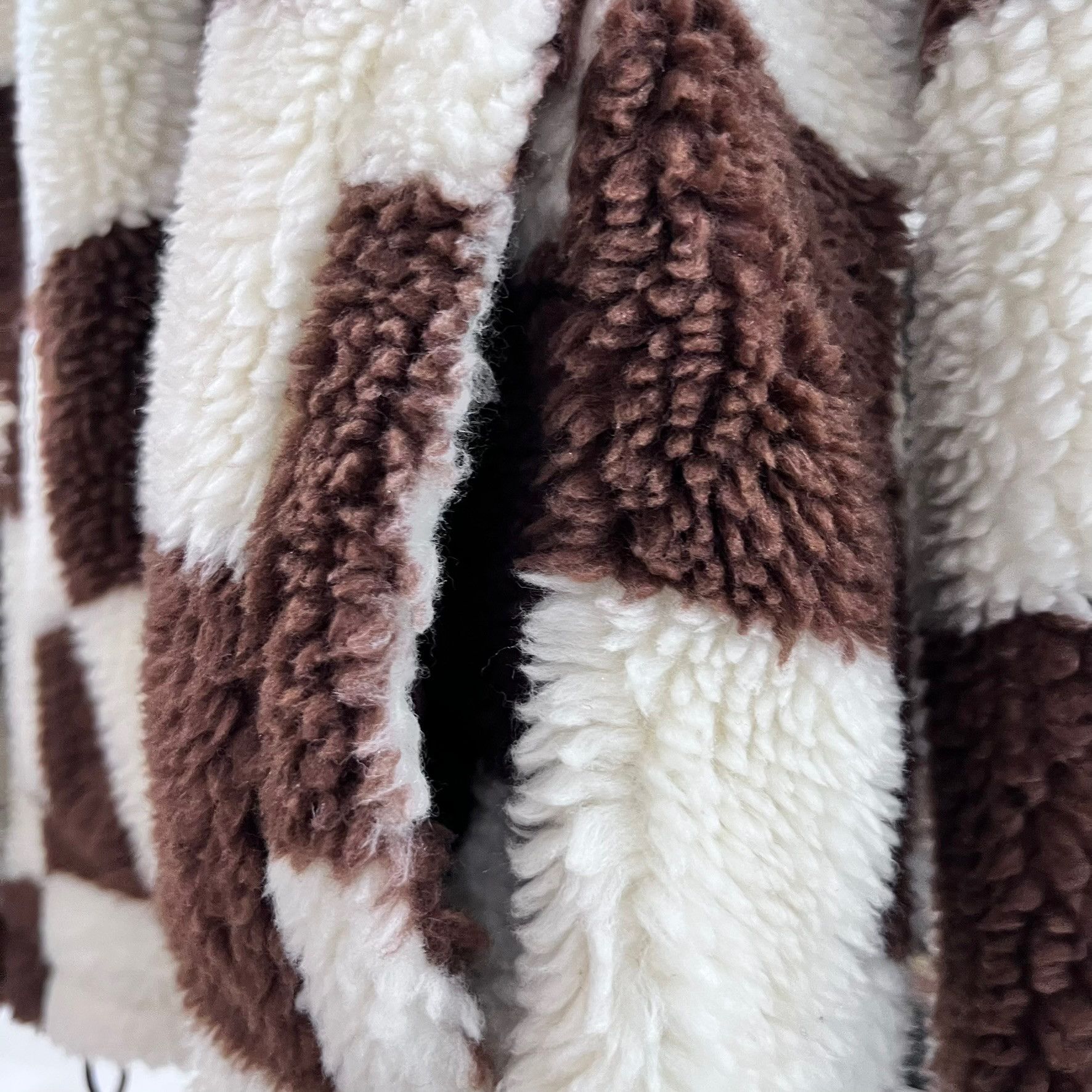 Zara Zara Deep Pile Checkered Fleece Plaid Sherpa Jacket Size US L / EU 52-54 / 3 - 5 Thumbnail