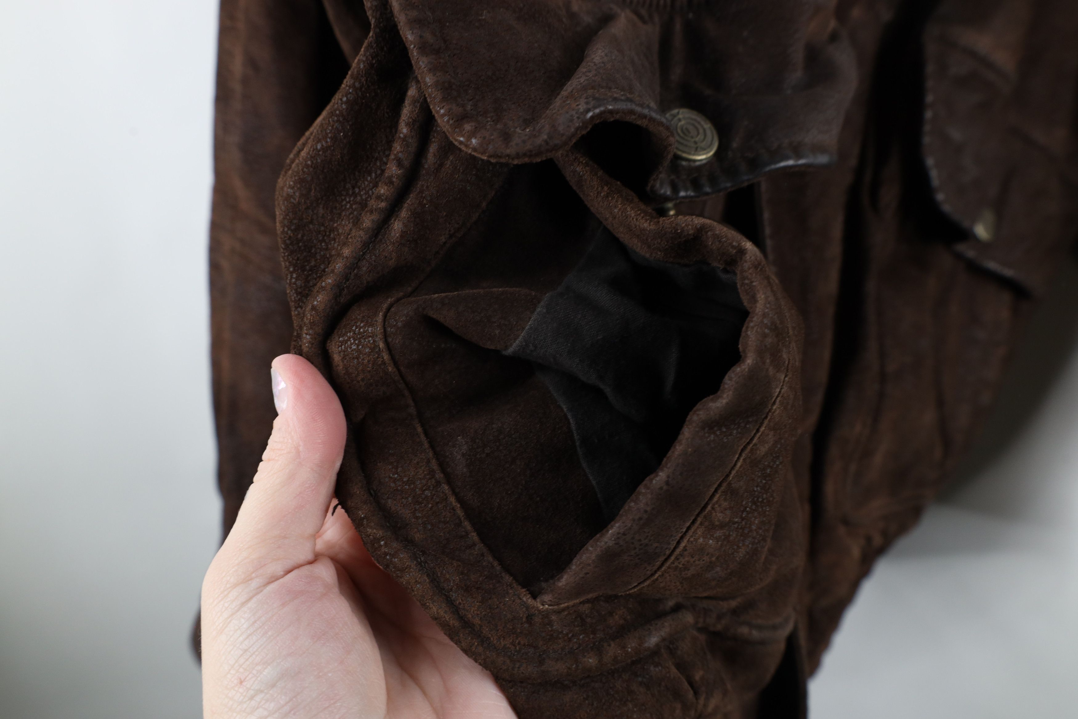 Members Only × Vintage Vintage 90s Members Only Lined Suede Leather Bomber Jacket Size US L / EU 52-54 / 3 - 7 Thumbnail