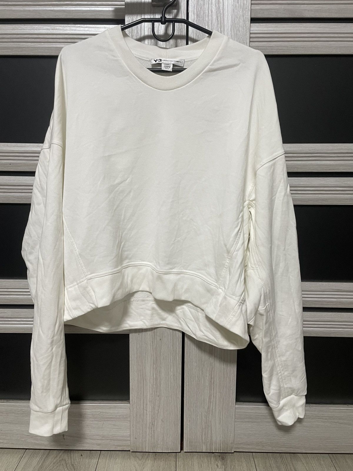 Adidas × Yohji Yamamoto Adidas x Yohji Yamamoto Y3 Yohji Love Cropped Sweatshirt Y2K Size L / US 10 / IT 46 - 3 Thumbnail