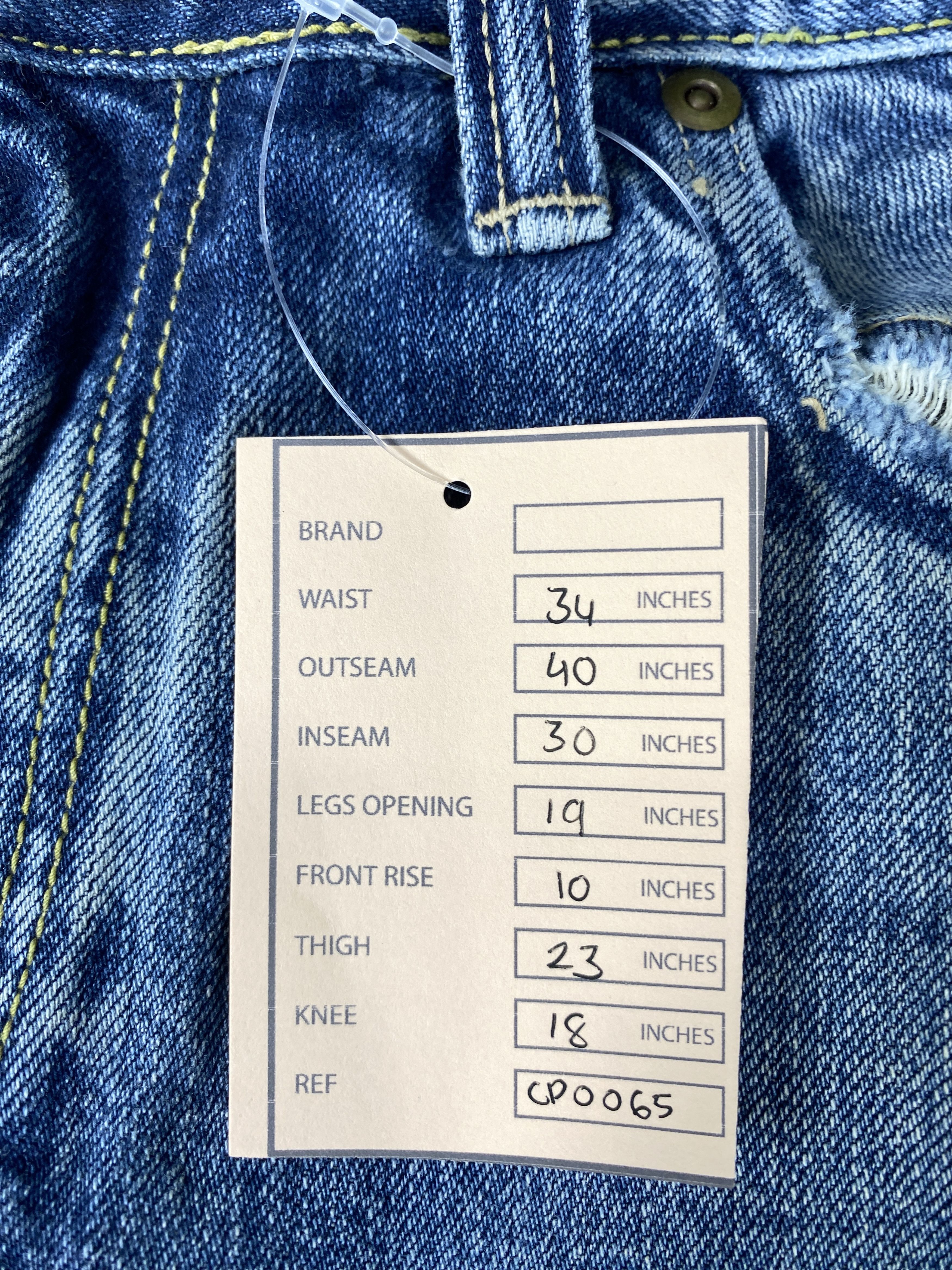 Japanese Brand Vintage Japanese Brand Distressed Faded Blue Jeans CP0065 Size US 34 / EU 50 - 16 Thumbnail