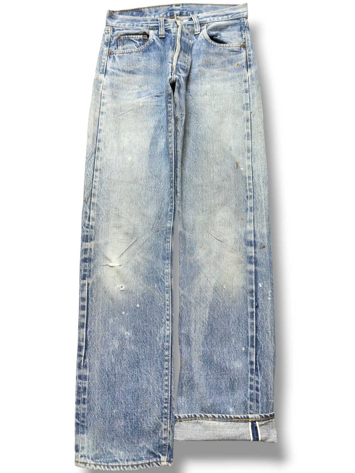 Levi's Vintage Clothing Vintage 60’s Levi’s 501 Button 6 Faded Denim Size US 27 - 1 Thumbnail