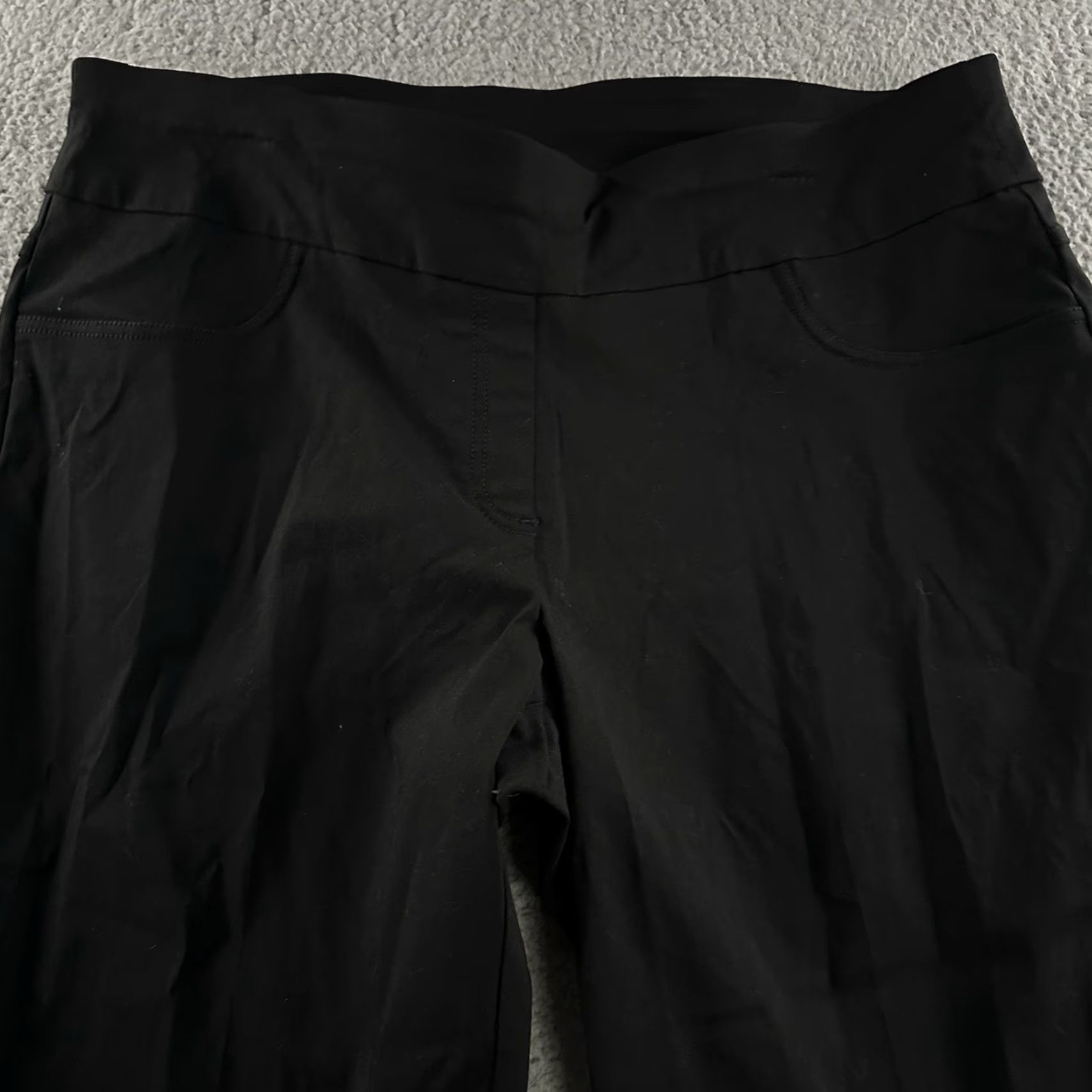 Vintage Ruby Rd Womens Pants Black 22W Slimming Contour Waistband Rayon Blend Size 40" / US 18 - 2 Thumbnail