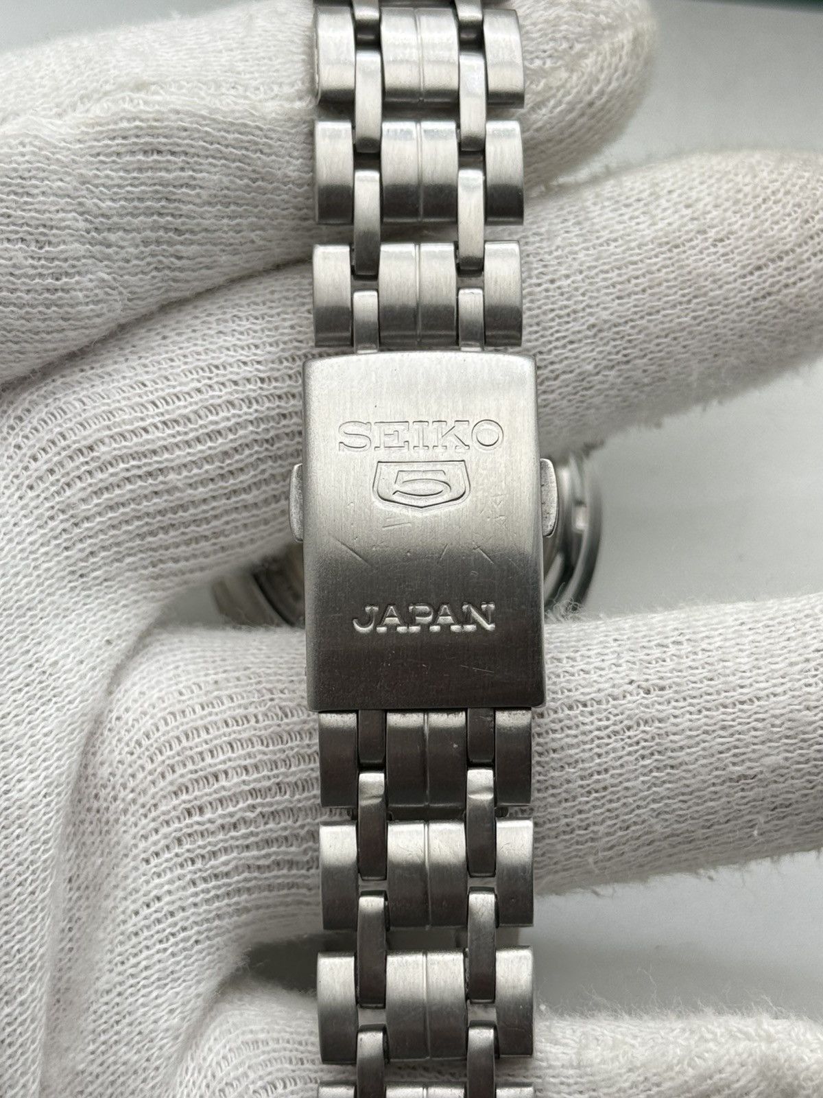 Jewelry SEIKO 5 7S26 AUTOMATIC WHITE DIAL BEAUTIFUL MEN’S WRISTWATCH Size 36 - 6 Thumbnail