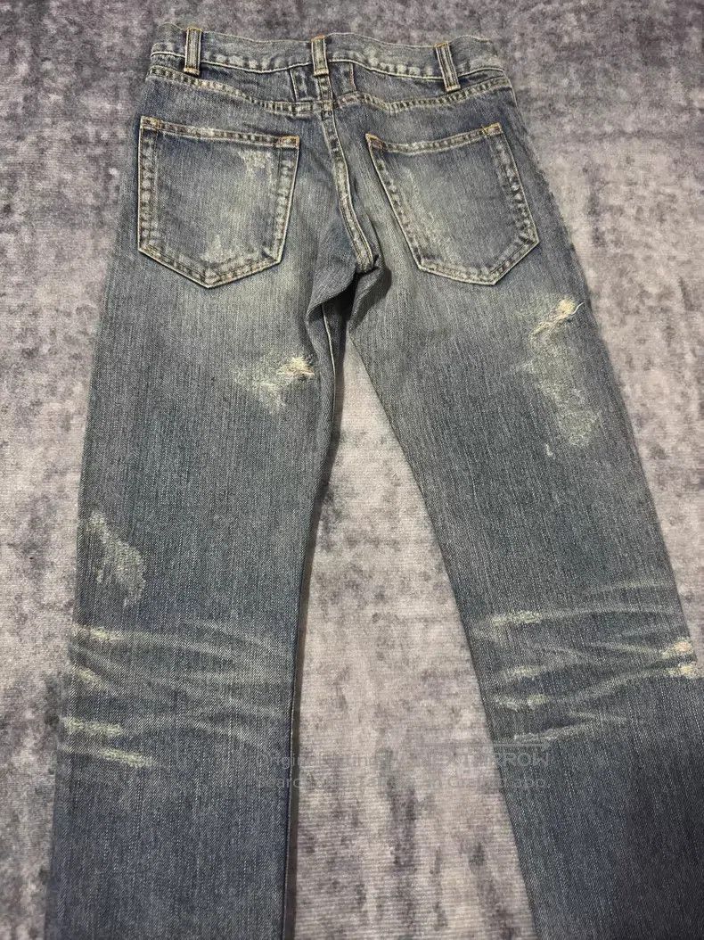 Saint Laurent Paris Saint Laurent Paris Ghost Claw Destroyed Big Ripped Denim Size US 26 / EU 42 - 4 Thumbnail
