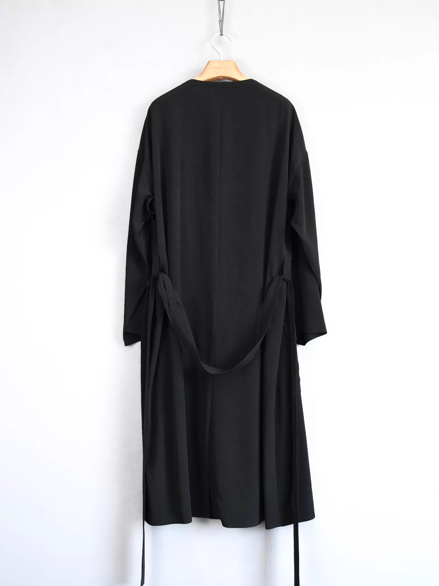 Yohji Yamamoto Yohji Yamamoto 26SS Collarless Tie Triacetate Coat Size US L / EU 52-54 / 3 - 2 Thumbnail
