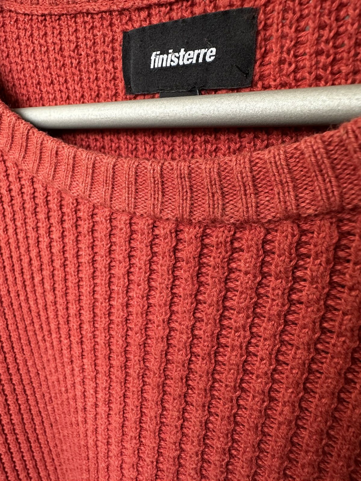 Finisterre Finisterre Waffle Knit Plaid Sweater Jumper Orange LS Size M / US 6-8 / IT 42-44 - 11 Thumbnail