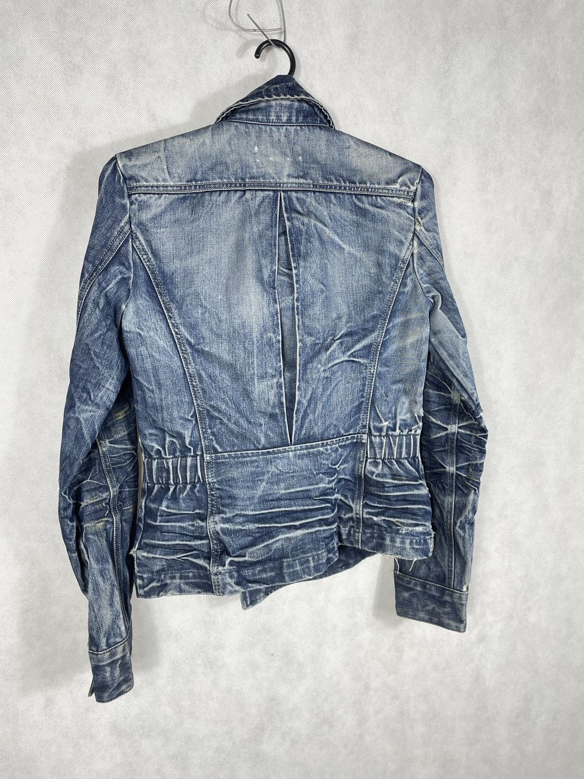 Diesel × If Six Was Nine × Le Grande Bleu (L.G.B.) Y2K Diesel Distressed Denim Jacket Coat Zip Up 00s 2000s Size M / US 6-8 / IT 42-44 - 11 Thumbnail