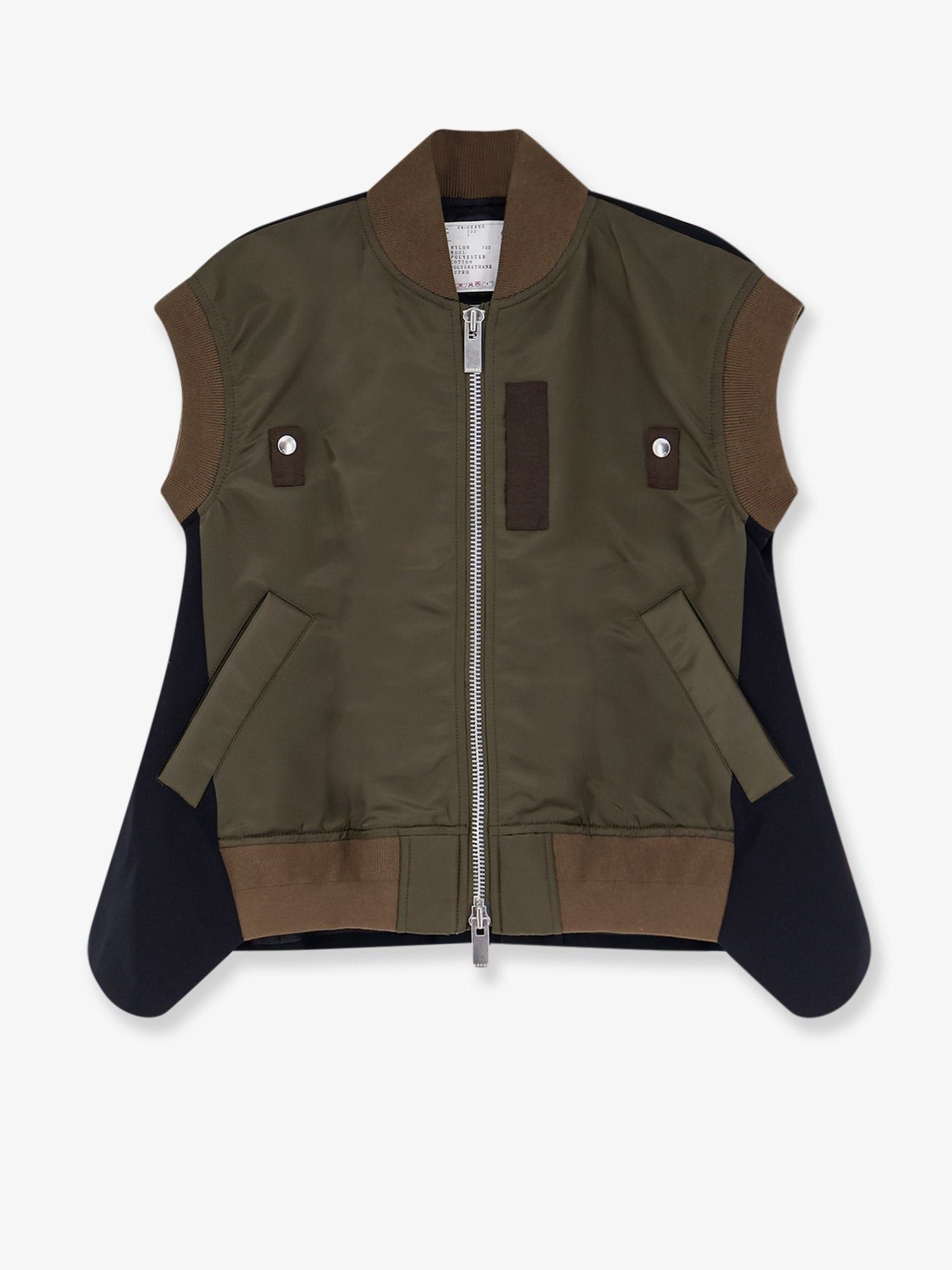 Sacai Nylon Jacket With Fabric Insert On The Back Size S / US 4 / IT 40 - 1 Thumbnail